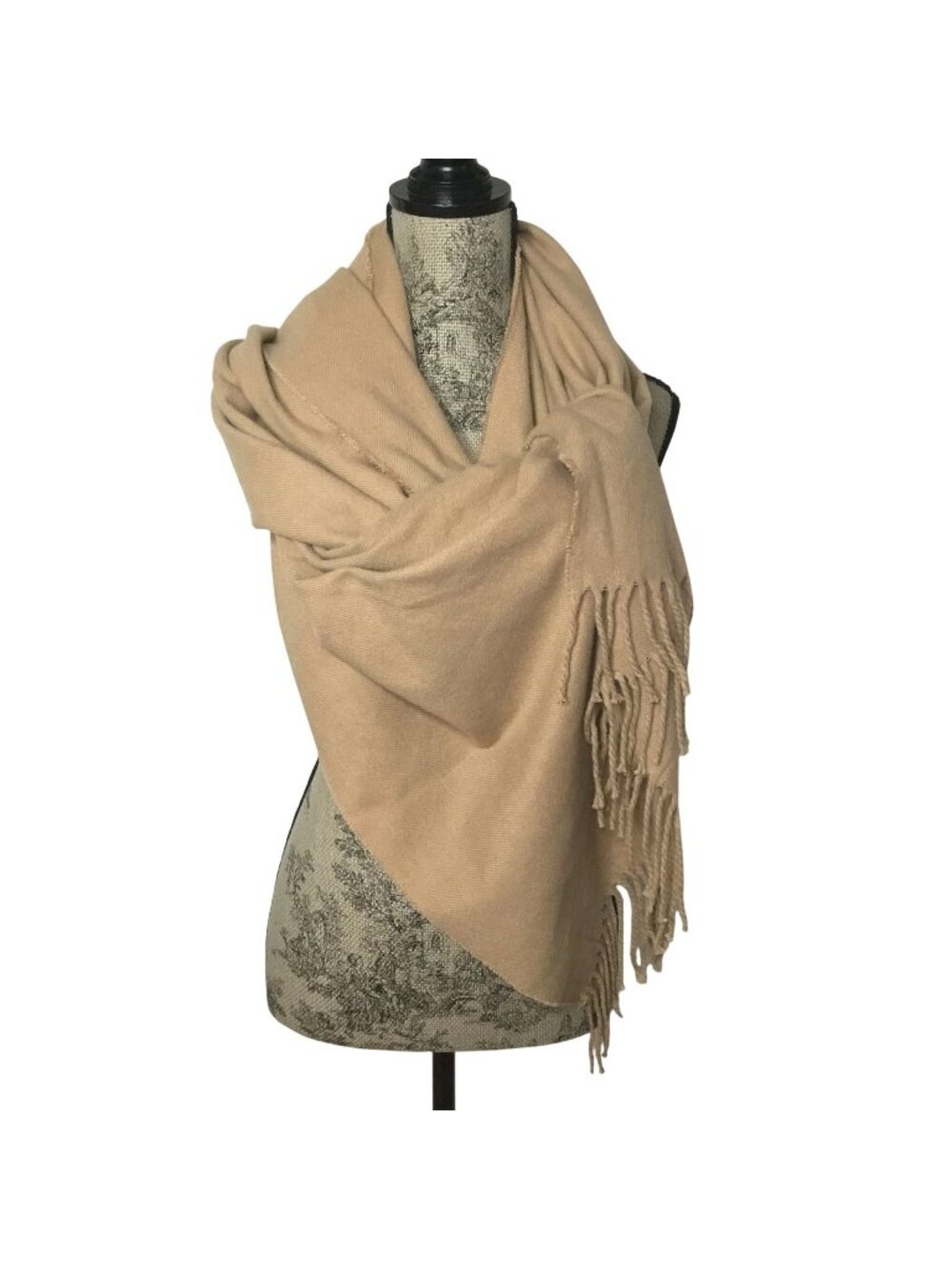Pashmina Shawl Wrap Camel Tan 58 x 41 Soft Large Scarf by Italy Design NWT